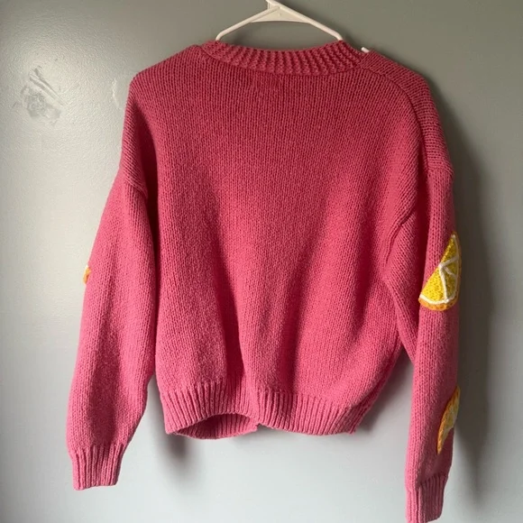 Dreamers By Debut Lemon Pink Sweater Size large - Picture 4 of 6